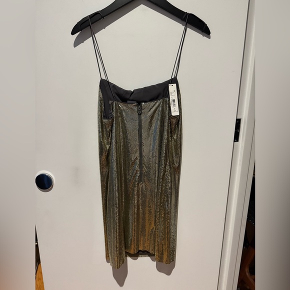 Alice and Olivia - Harmony Chain Mail Slip Dress in antique silver size 2 - Picture 9 of 9